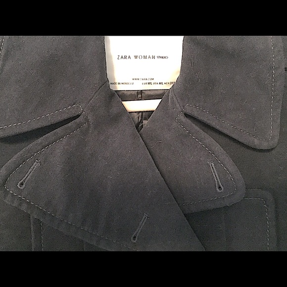 Zara NWOT Black Cropped Velveteen Jacket - Picture 8 of 15